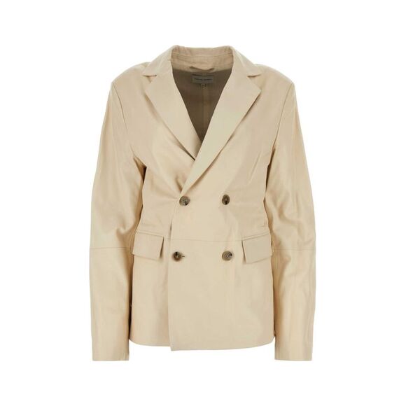 Loulou De Saison Women Ivory Leather Davao Blazer